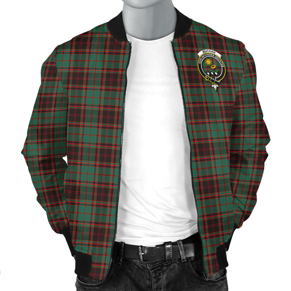 Buchan Ancient Tartan Bomber Jacket with Family Crest - Tartanvibesclothing