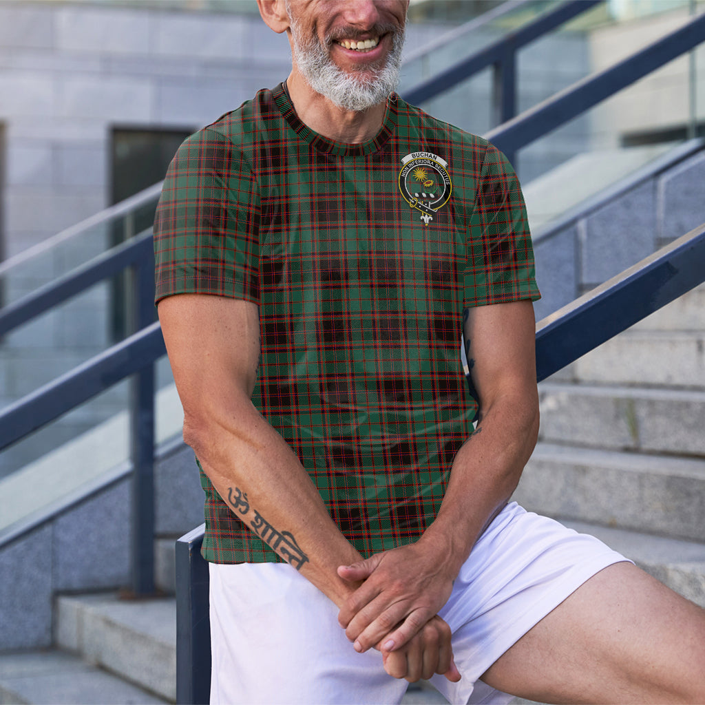 Buchan Ancient Tartan T-Shirt with Family Crest - Tartan Vibes Clothing