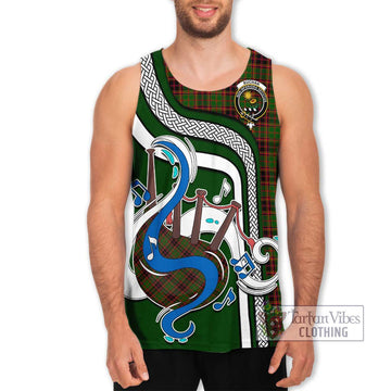 Buchan Tartan Men's Tank Top with Epic Bagpipe Style