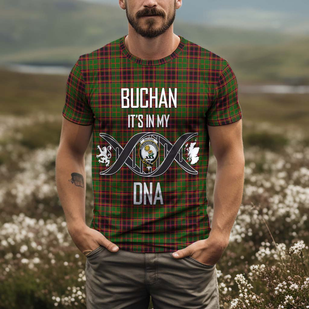 Buchan Tartan T-Shirt with Family Crest DNA In Me Style Kid's Shirt - Tartan Vibes Clothing