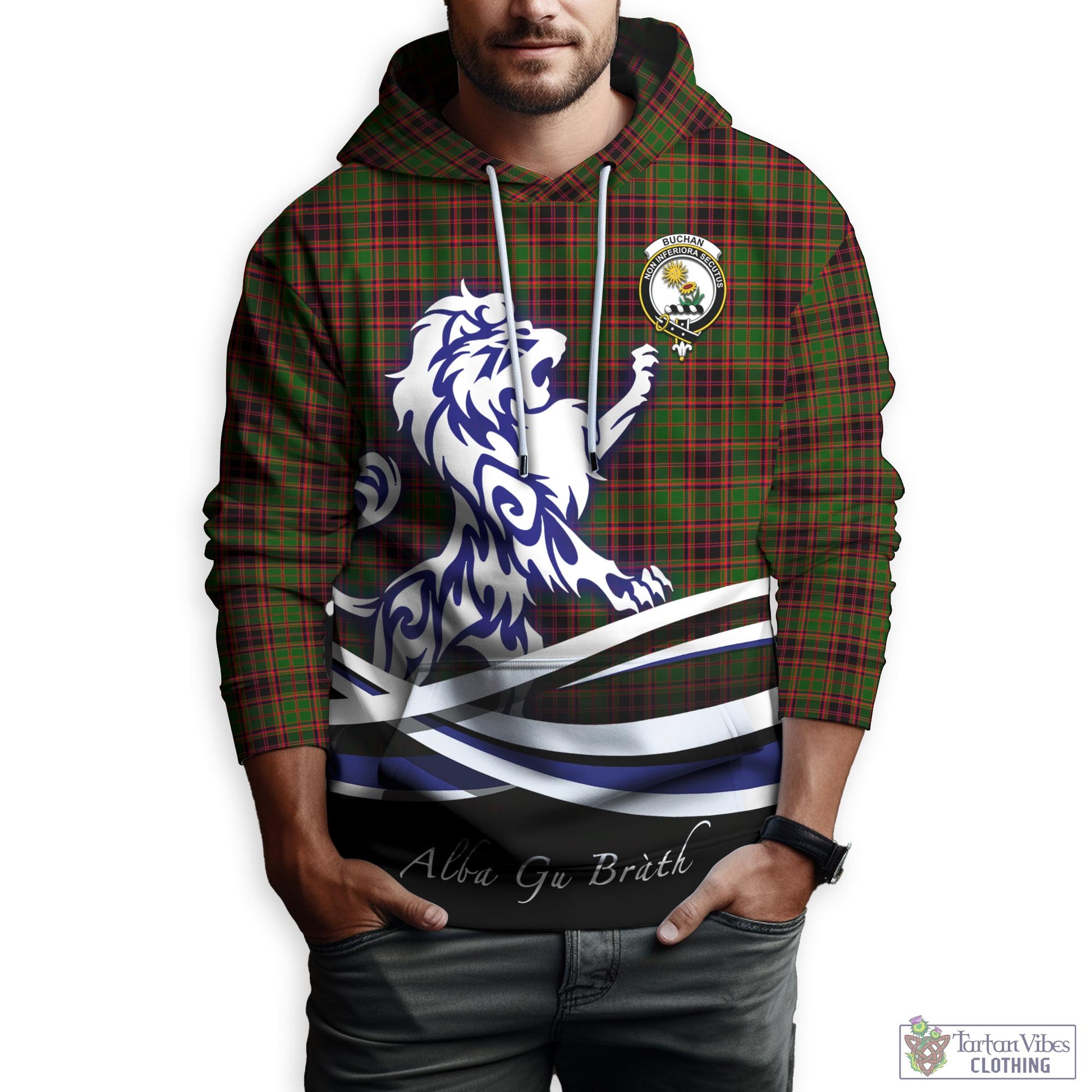 buchan-modern-tartan-hoodie-with-alba-gu-brath-regal-lion-emblem