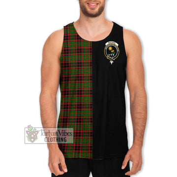 Buchan Tartan Men's Tank Top with Family Crest and Half Of Me Style