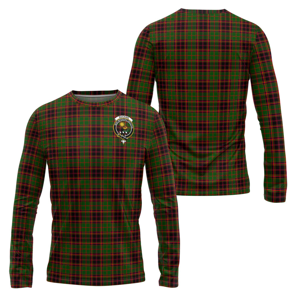 Buchan Modern Tartan Long Sleeve T-Shirt with Family Crest Unisex - Tartanvibesclothing