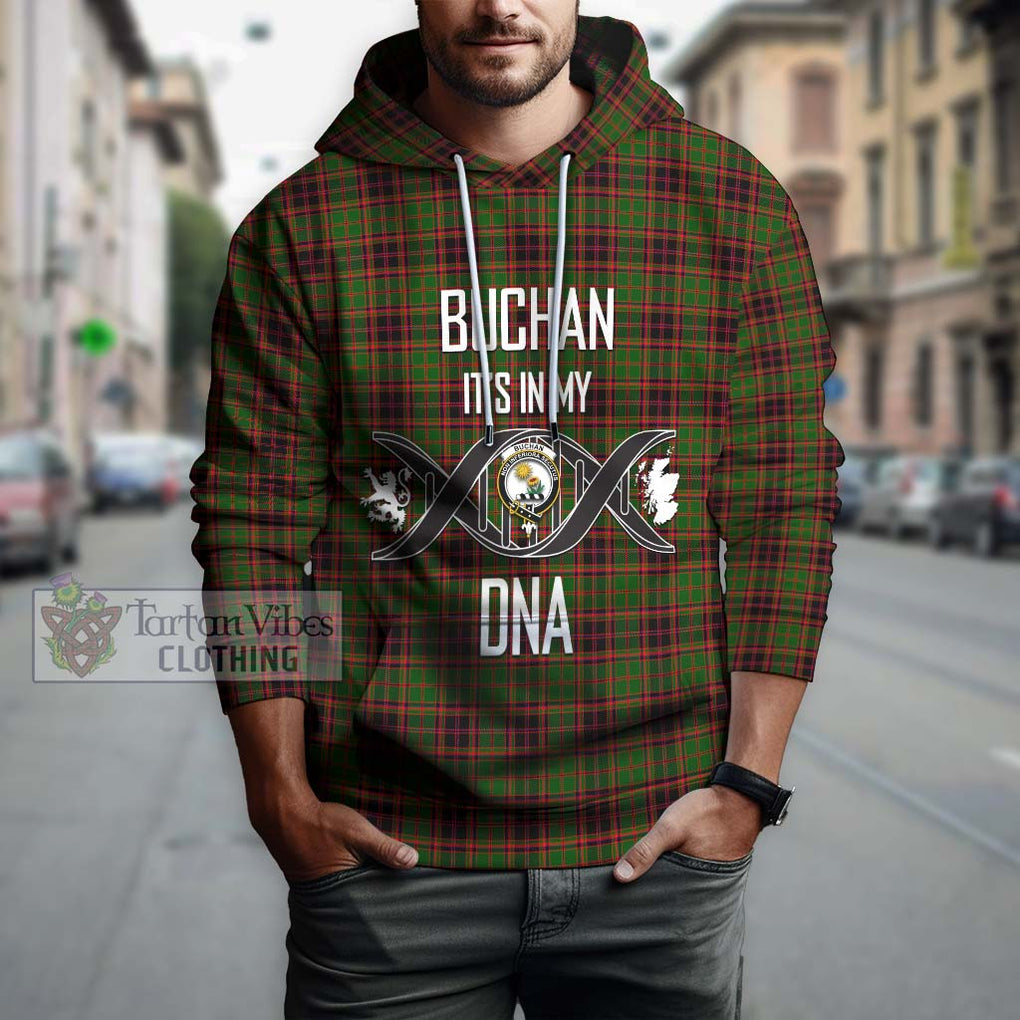 Buchan Tartan Hoodie with Family Crest DNA In Me Style Pullover Hoodie - Tartanvibesclothing Shop