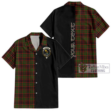 Buchan Tartan Short Sleeve Button Shirt with Family Crest and Half Of Me Style