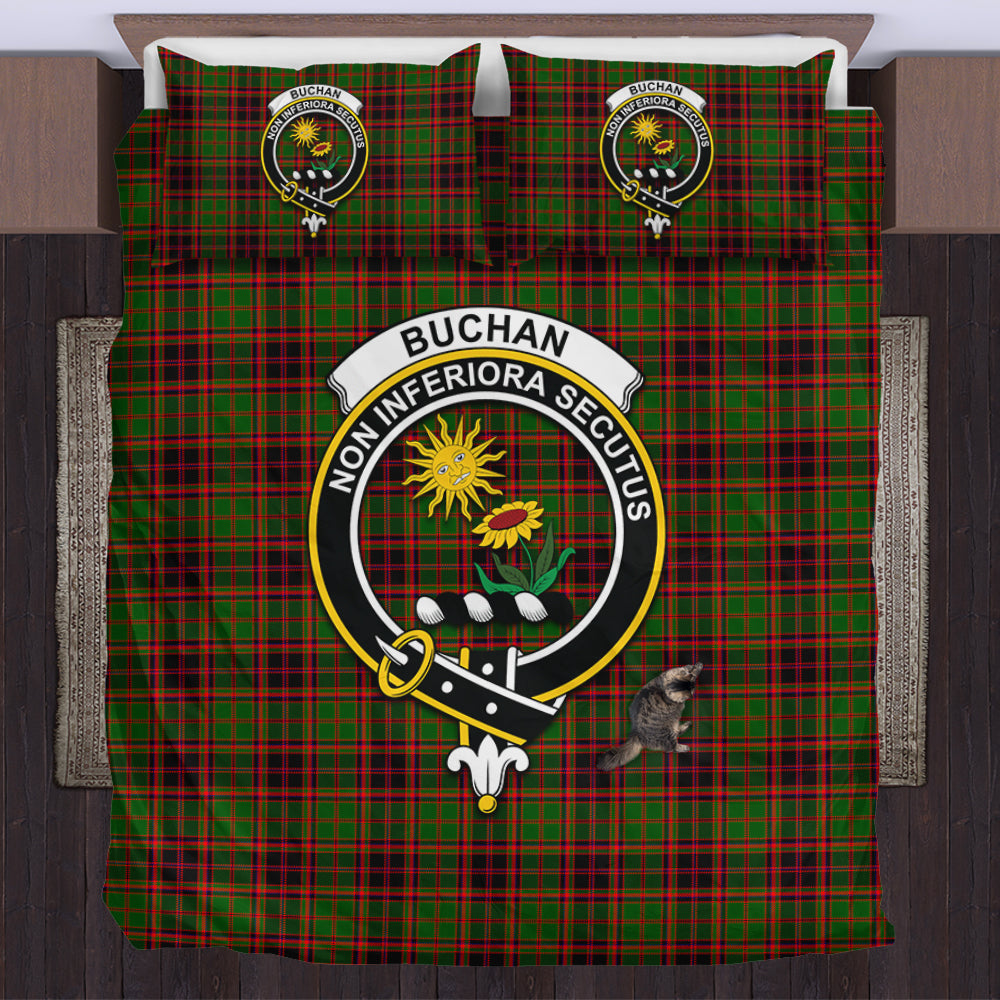 Buchan Tartan Bedding Set with Family Crest US Bedding Set - Tartan Vibes Clothing