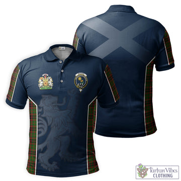 Buchan Tartan Men's Polo Shirt with Family Crest and Lion Rampant Vibes Sport Style