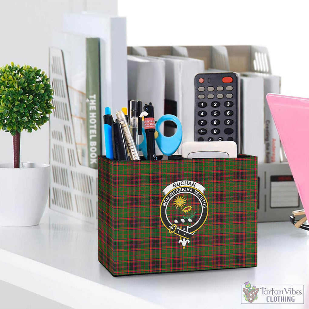 Tartan Vibes Clothing Buchan Modern Tartan Pen Holder with Family Crest