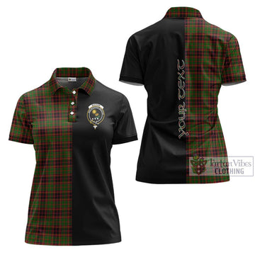 Buchan Tartan Women's Polo Shirt with Family Crest and Half Of Me Style