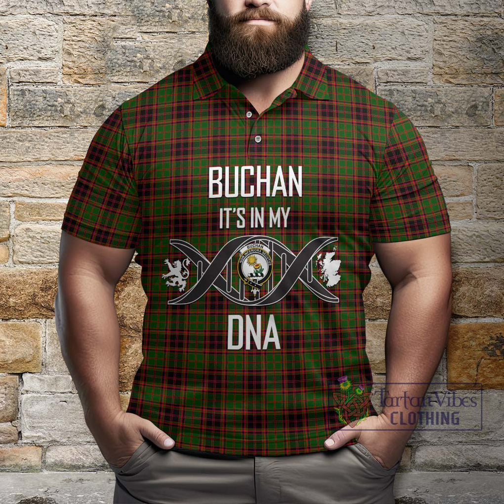 Buchan Tartan Polo Shirt with Family Crest DNA In Me Style Kid - Tartanvibesclothing Shop