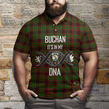 Buchan Tartan Polo Shirt with Family Crest DNA In Me Style