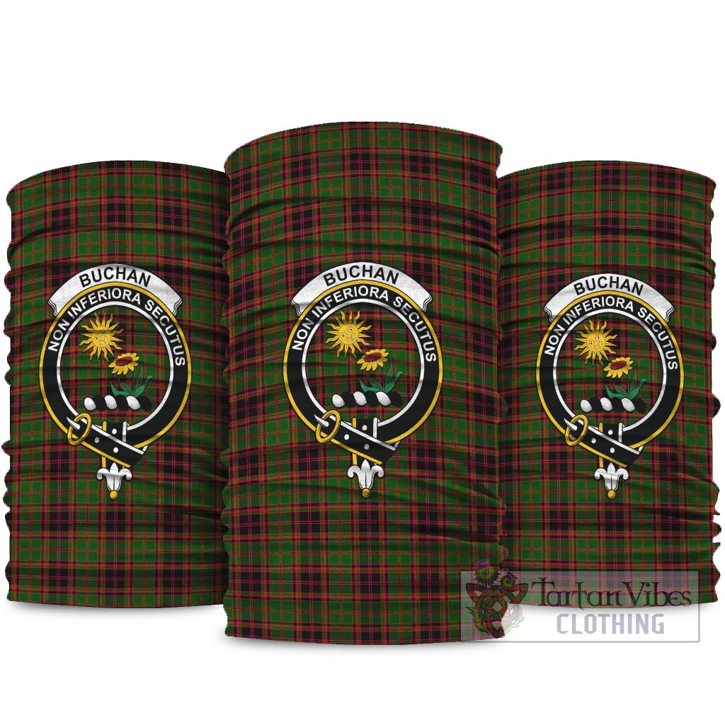 Buchan Modern Tartan Neck Gaiters, Tartan Bandanas, Tartan Head Band with Family Crest