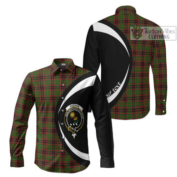 Buchan Tartan Long Sleeve Button Up with Family Crest Circle Style