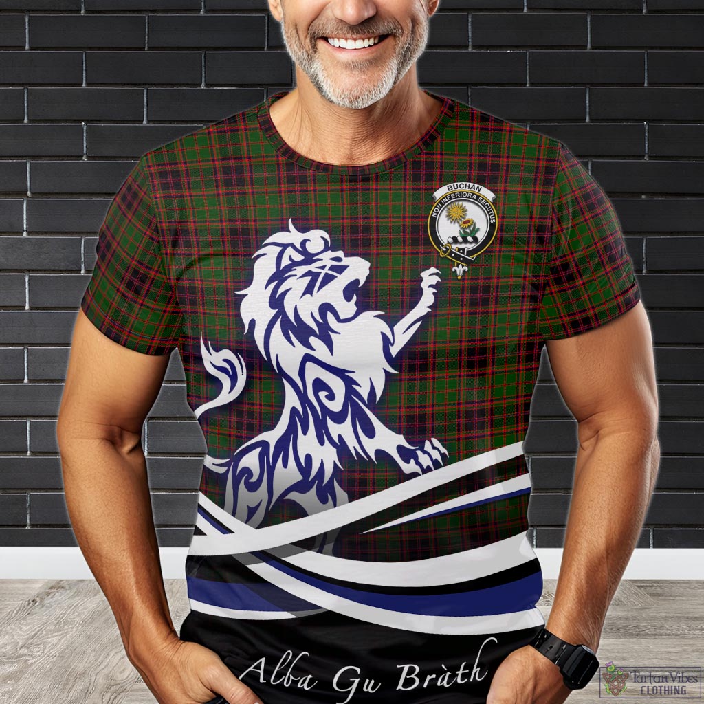 buchan-modern-tartan-t-shirt-with-alba-gu-brath-regal-lion-emblem