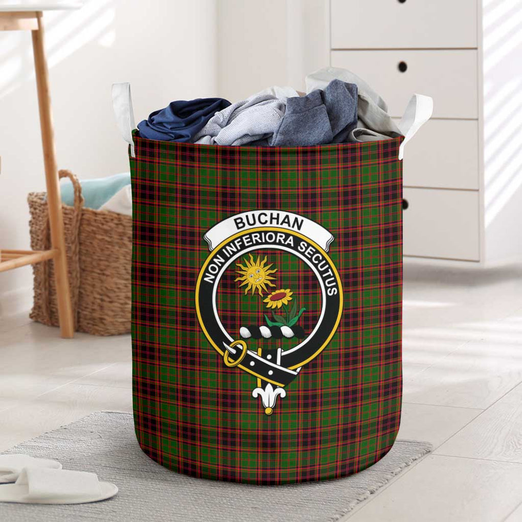 Buchan Tartan Laundry Basket with Family Crest One Size - Tartanvibesclothing Shop