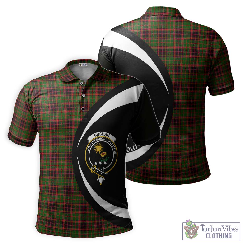 Buchan Tartan Men's Polo Shirt with Family Crest Circle Style Kid - Tartan Vibes Clothing