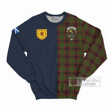 Buchan Tartan Sweatshirt Alba with Scottish Lion Royal Arm Half Style