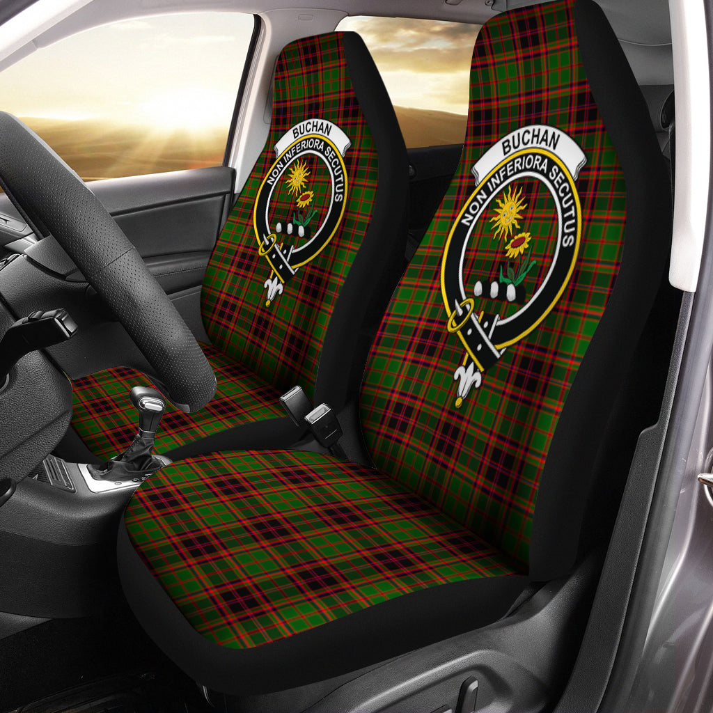 Buchan Modern Tartan Car Seat Cover with Family Crest One Size - Tartanvibesclothing