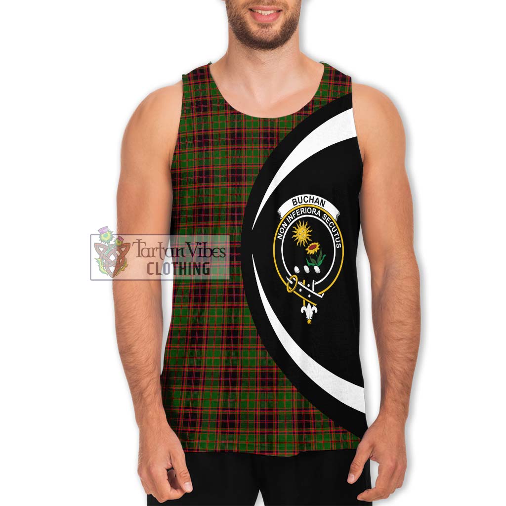 Buchan Tartan Men's Tank Top with Family Crest Circle Style Men - Tartan Vibes Clothing