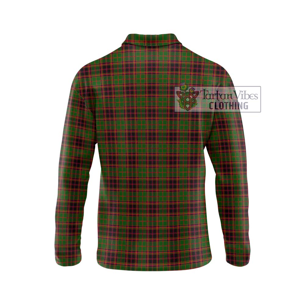 Buchan Tartan Long Sleeve Polo Shirt with Family Crest DNA In Me Style - Tartanvibesclothing Shop