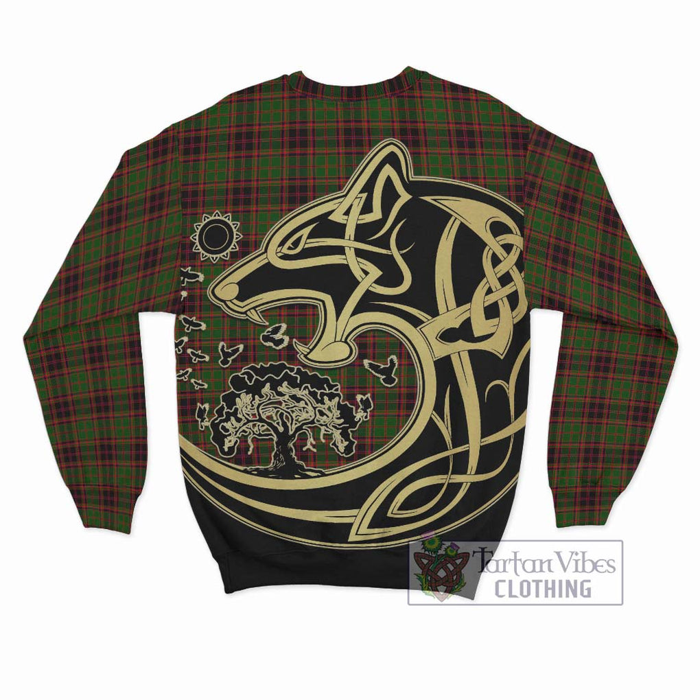 Buchan Tartan Sweatshirt with Family Crest Celtic Wolf Style - Tartan Vibes Clothing