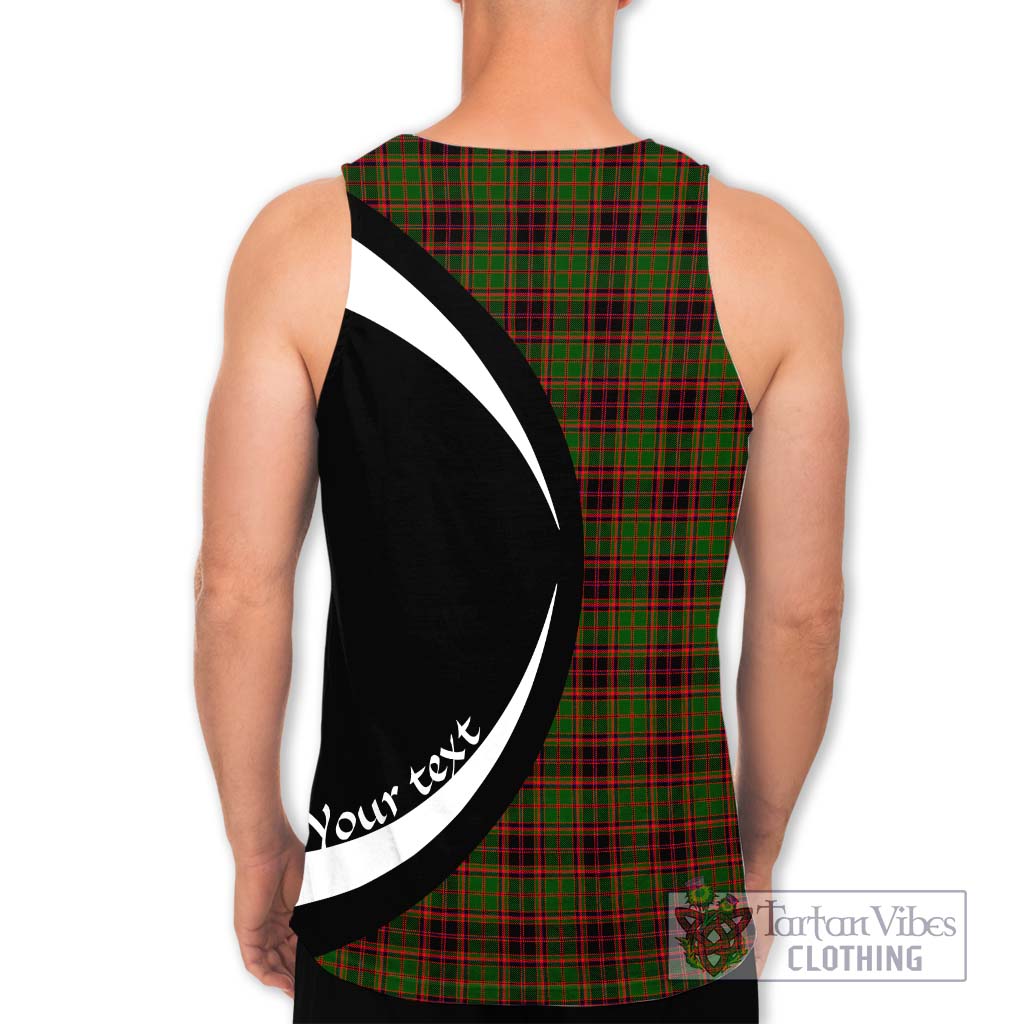 Buchan Tartan Men's Tank Top with Family Crest Circle Style - Tartan Vibes Clothing