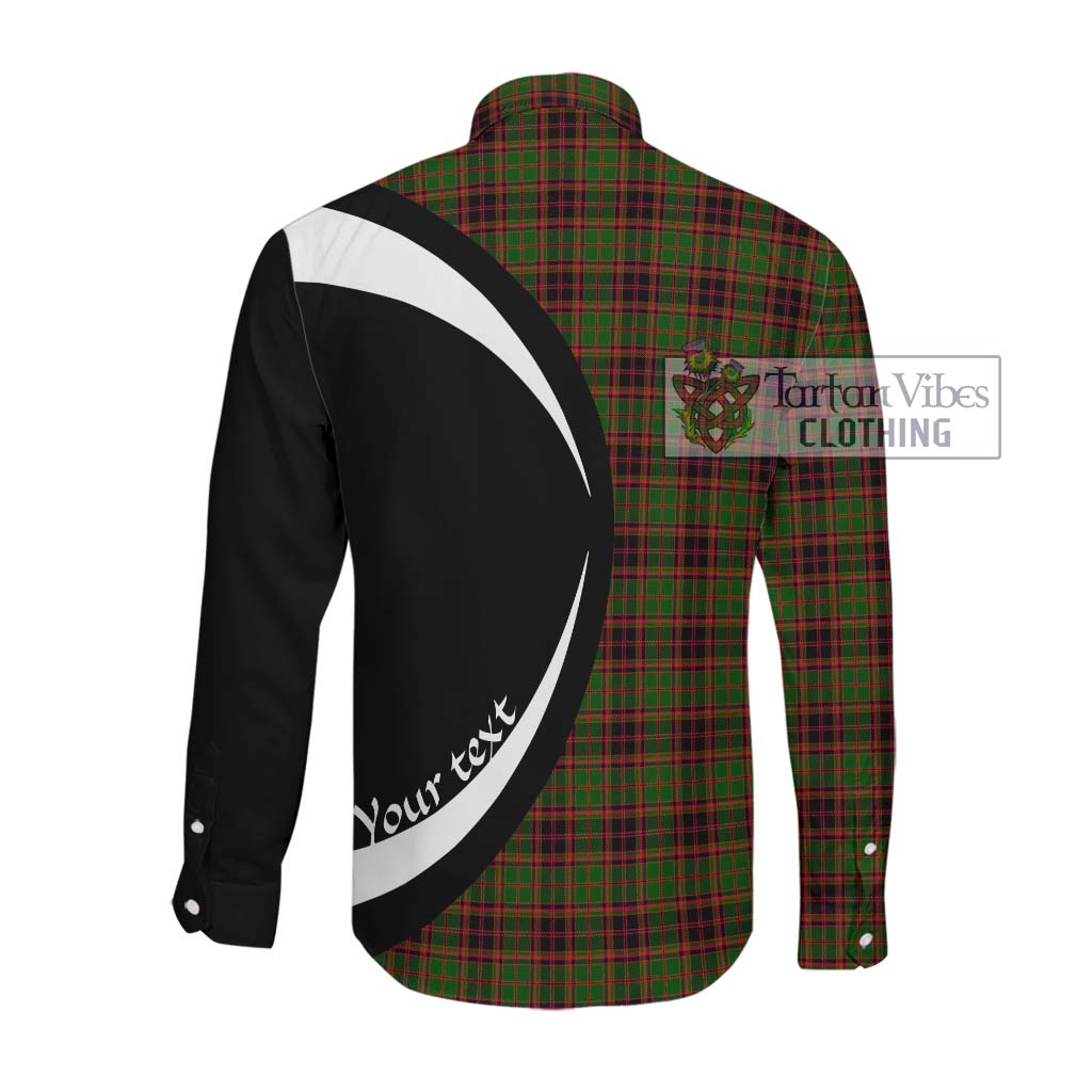 Buchan Tartan Long Sleeve Button Up with Family Crest Circle Style Men's Shirt - Tartan Vibes Clothing