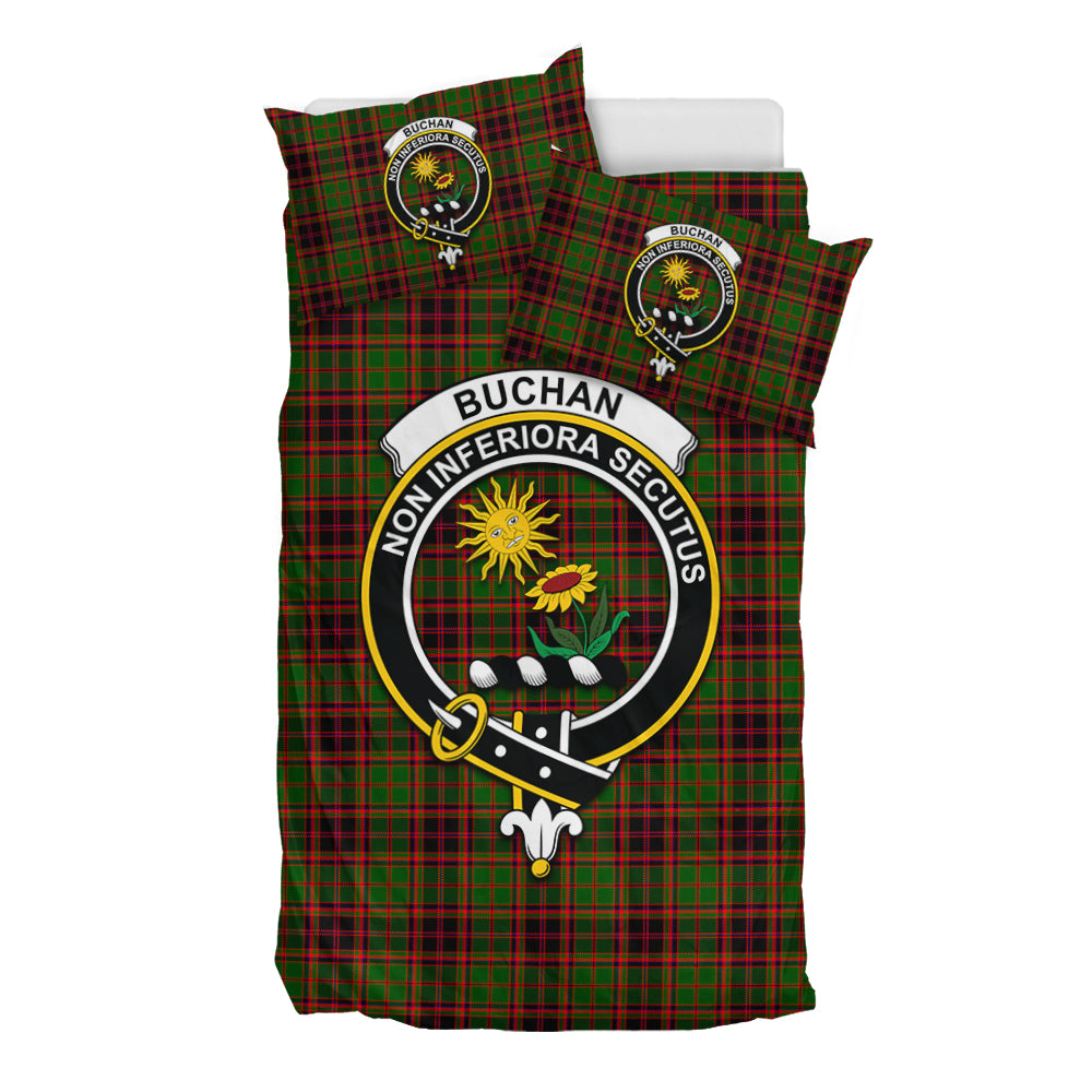 Buchan Tartan Bedding Set with Family Crest - Tartan Vibes Clothing