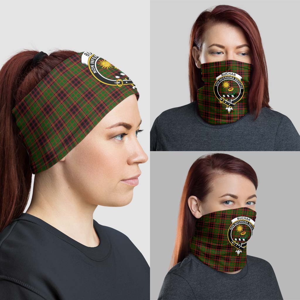 Buchan Modern Tartan Neck Gaiters, Tartan Bandanas, Tartan Head Band with Family Crest