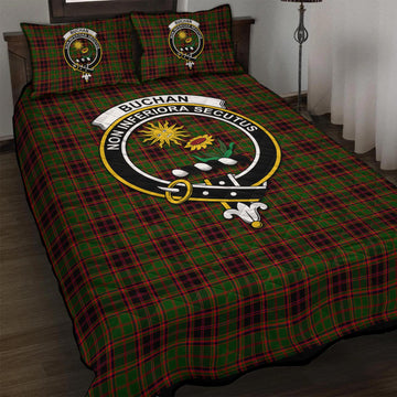 Buchan Tartan Quilt Bed Set with Family Crest