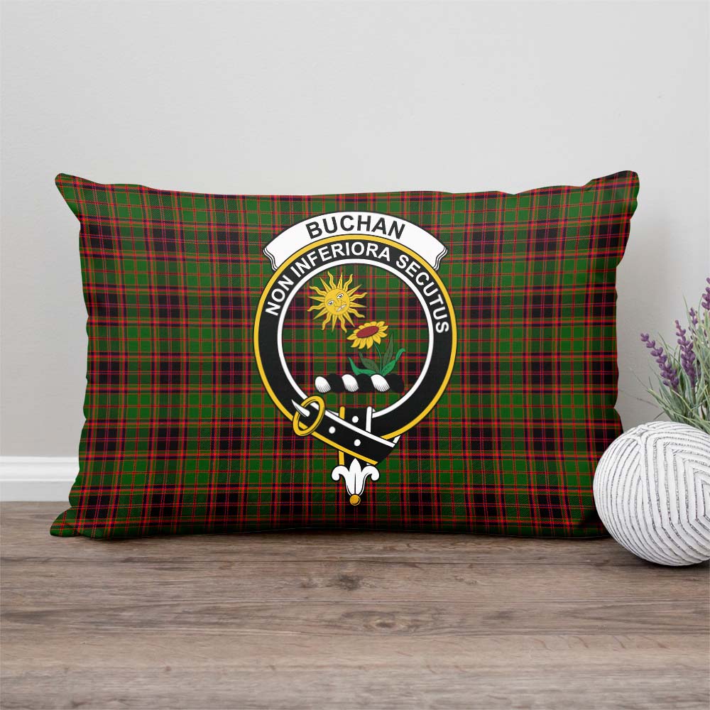 Buchan Modern Tartan Pillow Cover with Family Crest Rectangle Pillow Cover - Tartanvibesclothing