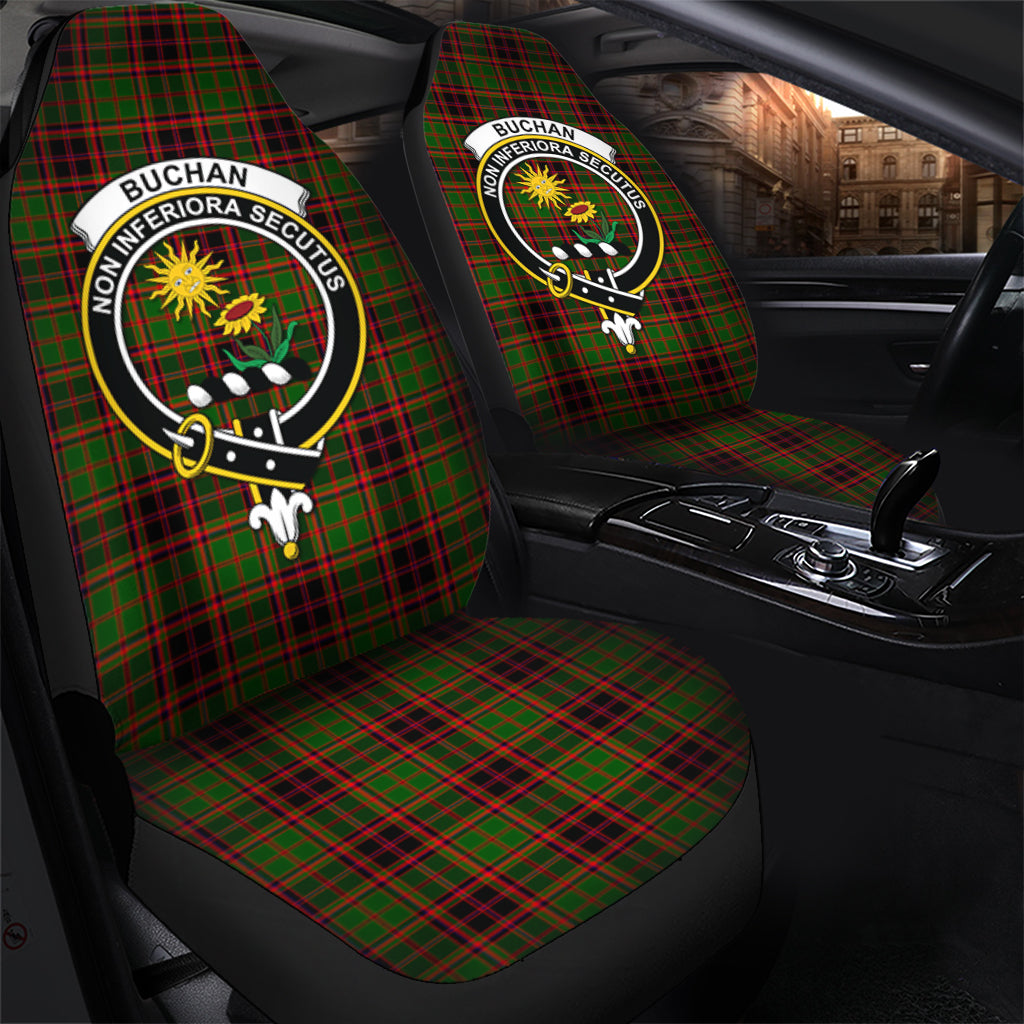 Buchan Modern Tartan Car Seat Cover with Family Crest - Tartanvibesclothing