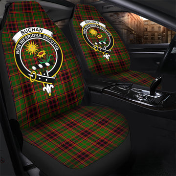 Buchan Tartan Car Seat Cover with Family Crest