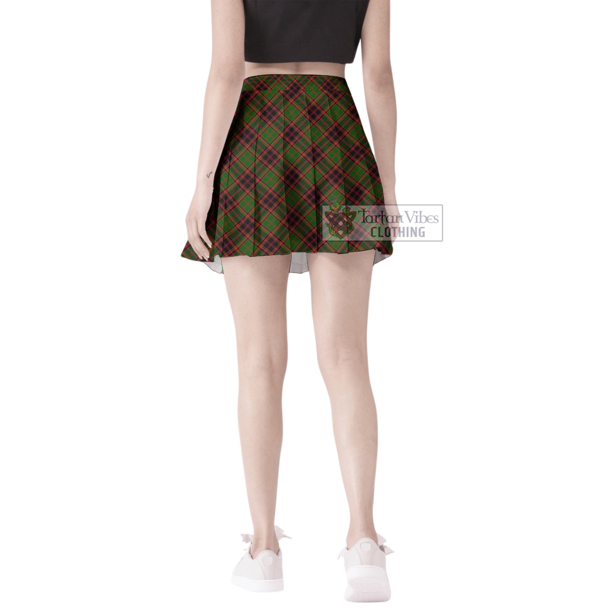 Buchan Tartan Women's Plated Mini Skirt Cross Style - Tartan Vibes Clothing