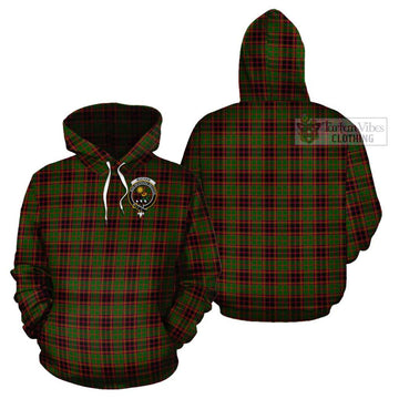 Buchan Tartan Cotton Hoodie with Family Crest