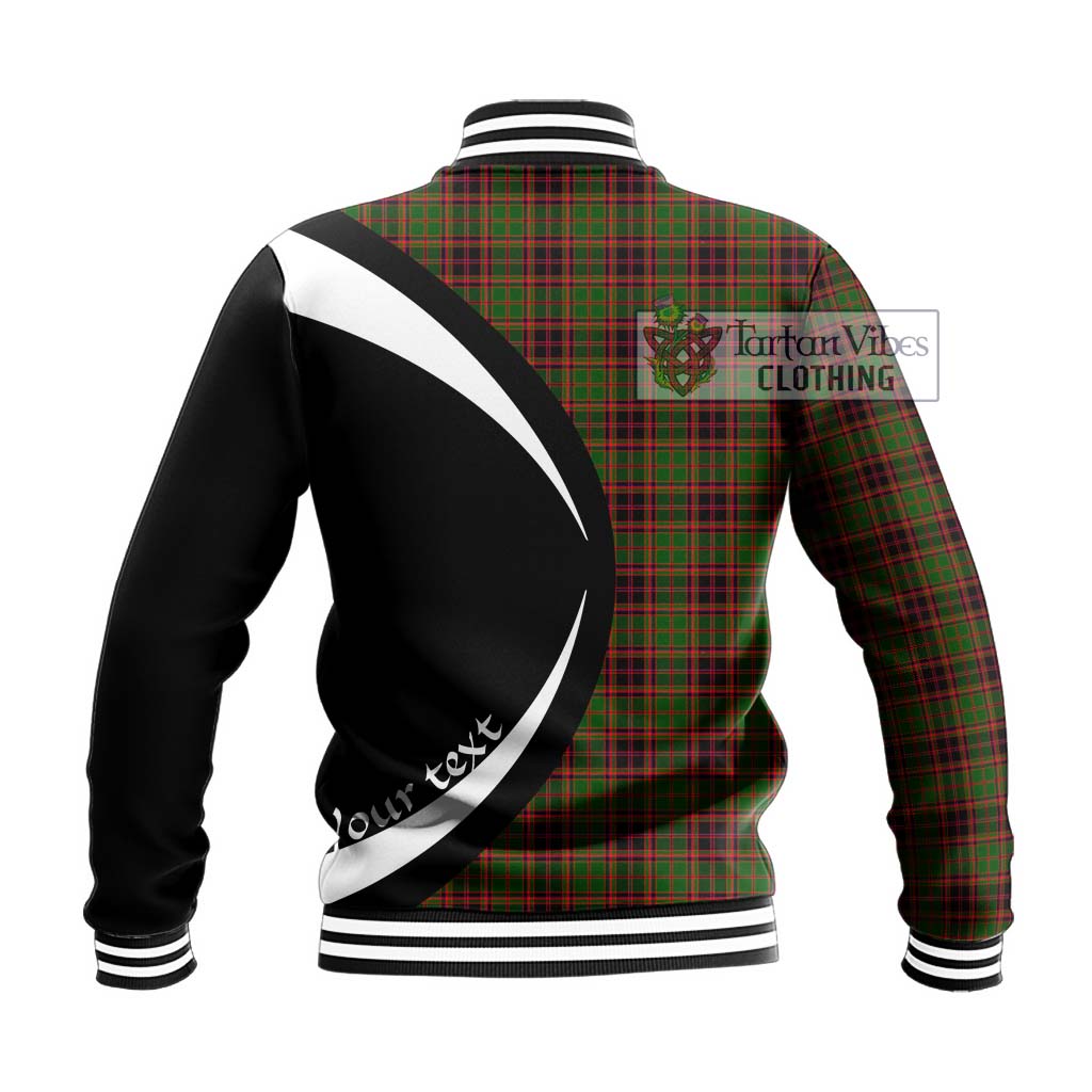 Buchan Tartan Baseball Jacket with Family Crest Circle Style - Tartan Vibes Clothing