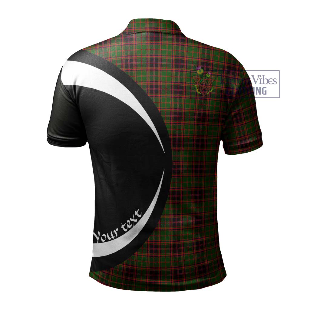 Buchan Tartan Men's Polo Shirt with Family Crest Circle Style - Tartan Vibes Clothing