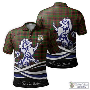 Buchan Tartan Polo Shirt with Alba Gu Brath Regal Lion Emblem