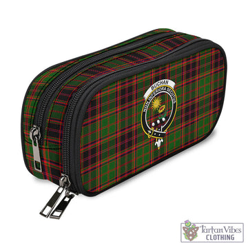 Buchan Tartan Pen and Pencil Case with Family Crest