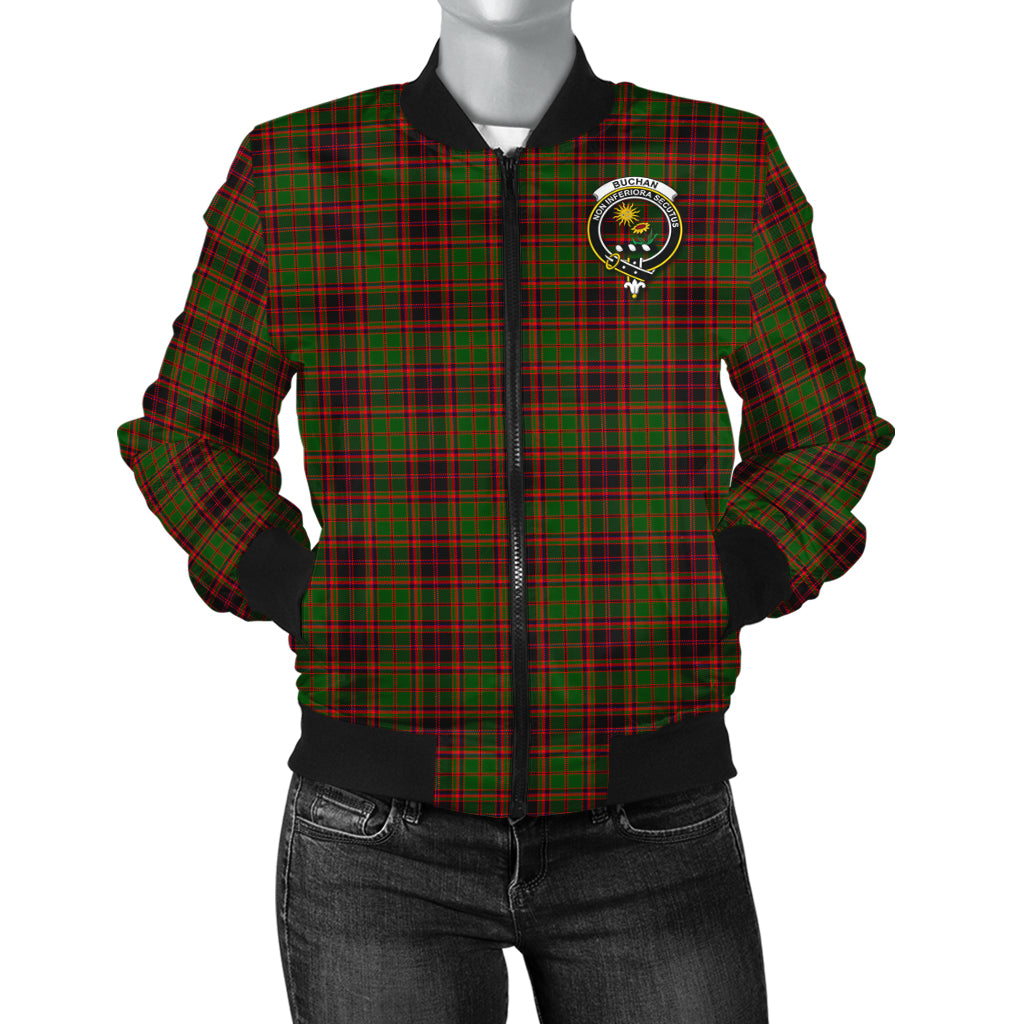 Buchan Modern Tartan Bomber Jacket with Family Crest - Tartanvibesclothing