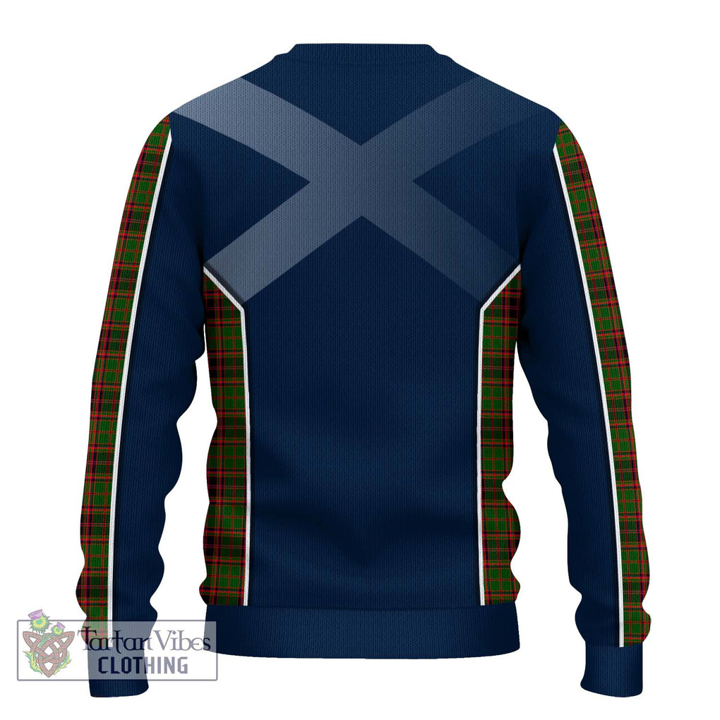 Buchan Tartan Knitted Sweater with Family Crest and Lion Rampant Vibes Sport Style - Tartan Vibes Clothing