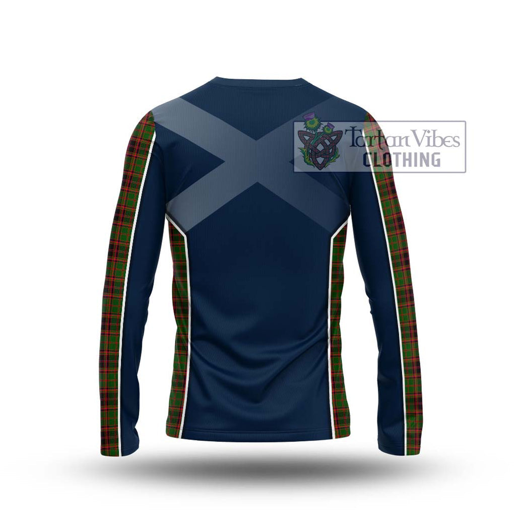 Buchan Tartan Long Sleeve T-Shirt with Family Crest and Lion Rampant Vibes Sport Style - Tartan Vibes Clothing