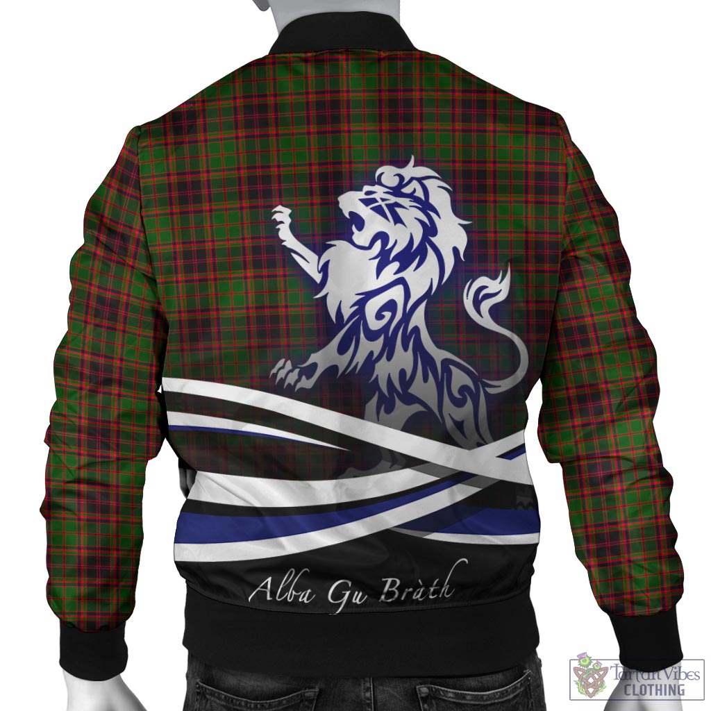 Tartan Vibes Clothing Buchan Modern Tartan Bomber Jacket with Alba Gu Brath Regal Lion Emblem