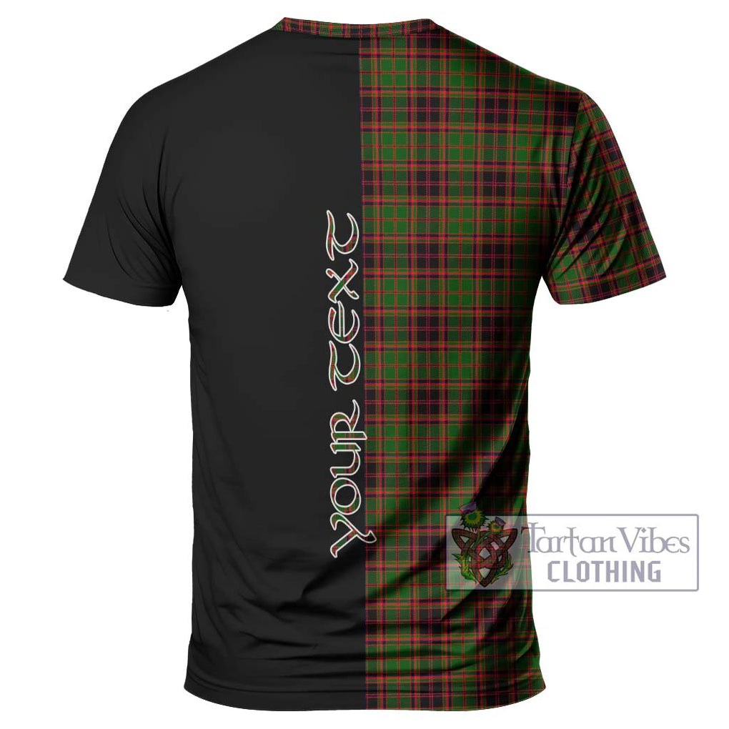 Buchan Tartan T-Shirt with Family Crest and Half Of Me Style - Tartanvibesclothing Shop