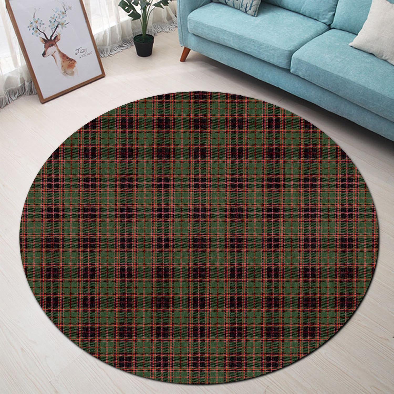 Buchan Modern Tartan Round Rug - Tartanvibesclothing