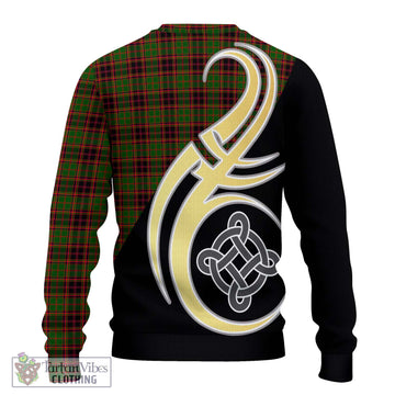 Buchan Tartan Ugly Sweater with Family Crest and Celtic Symbol Style