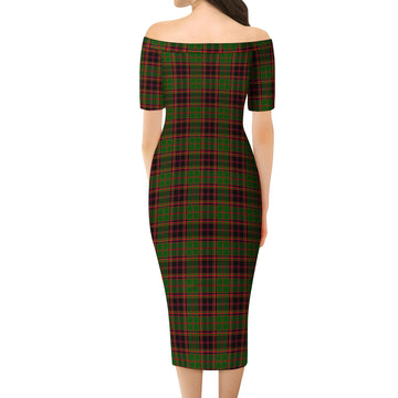 Buchan Tartan Off Shoulder Lady Dress