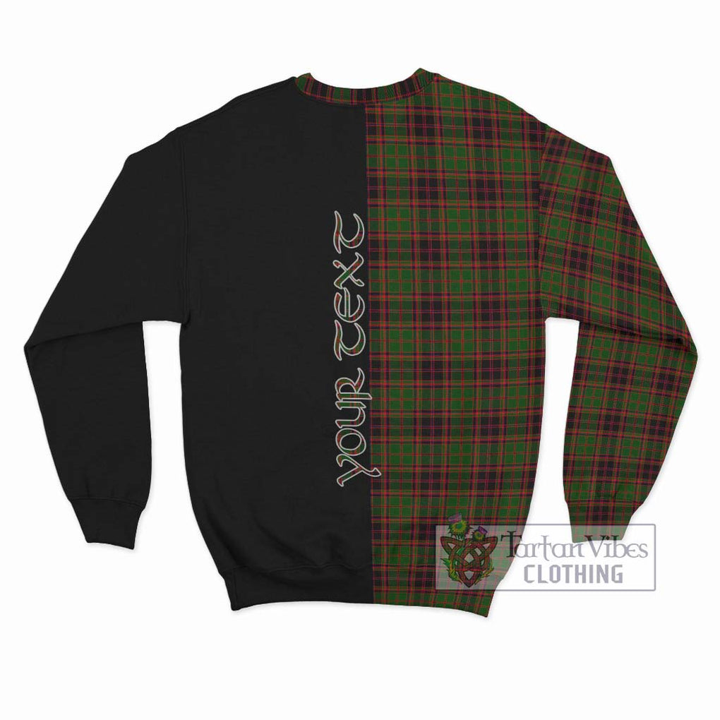 Buchan Tartan Sweatshirt with Family Crest and Half Of Me Style - Tartanvibesclothing Shop