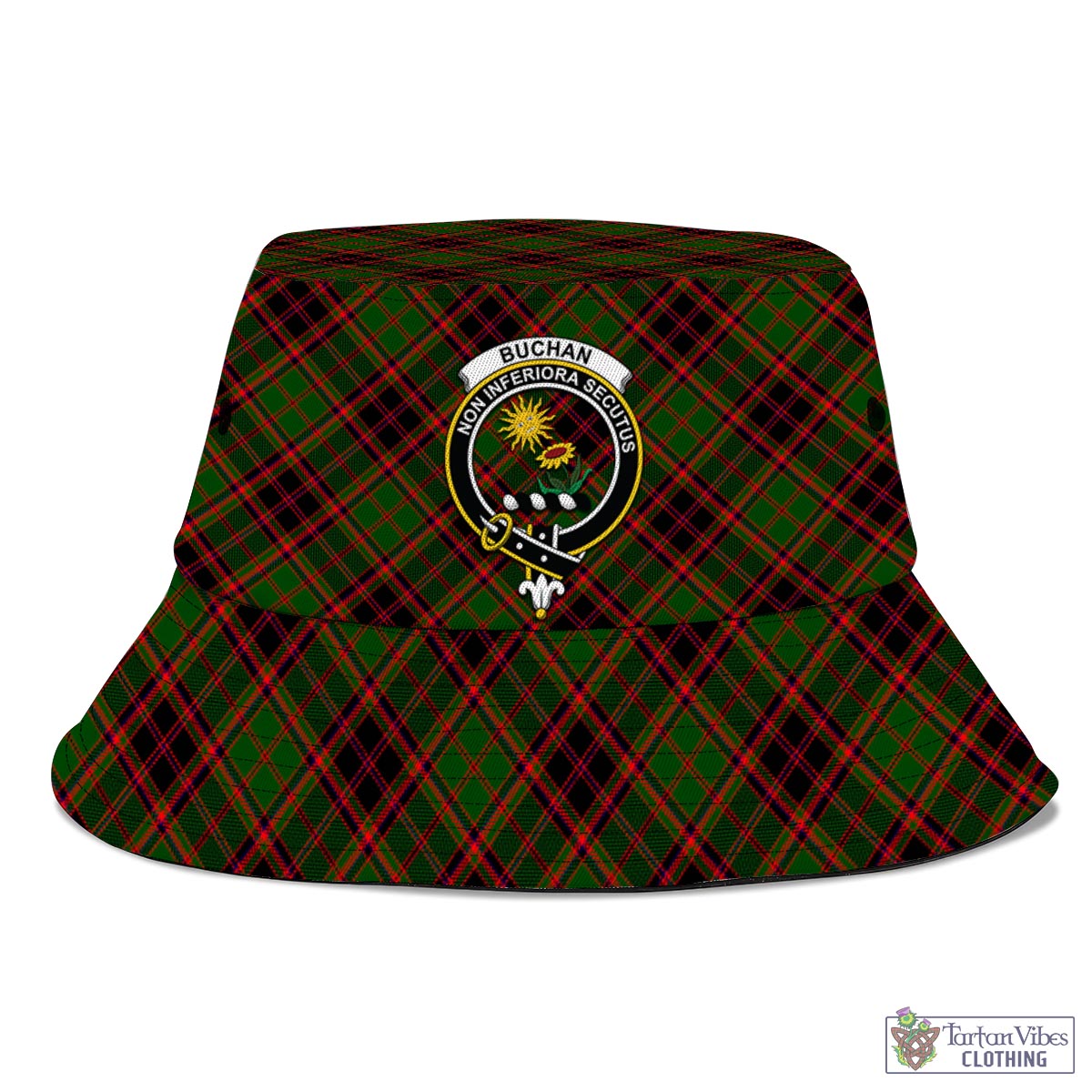 Tartan Vibes Clothing Buchan Modern Tartan Bucket Hat with Family Crest