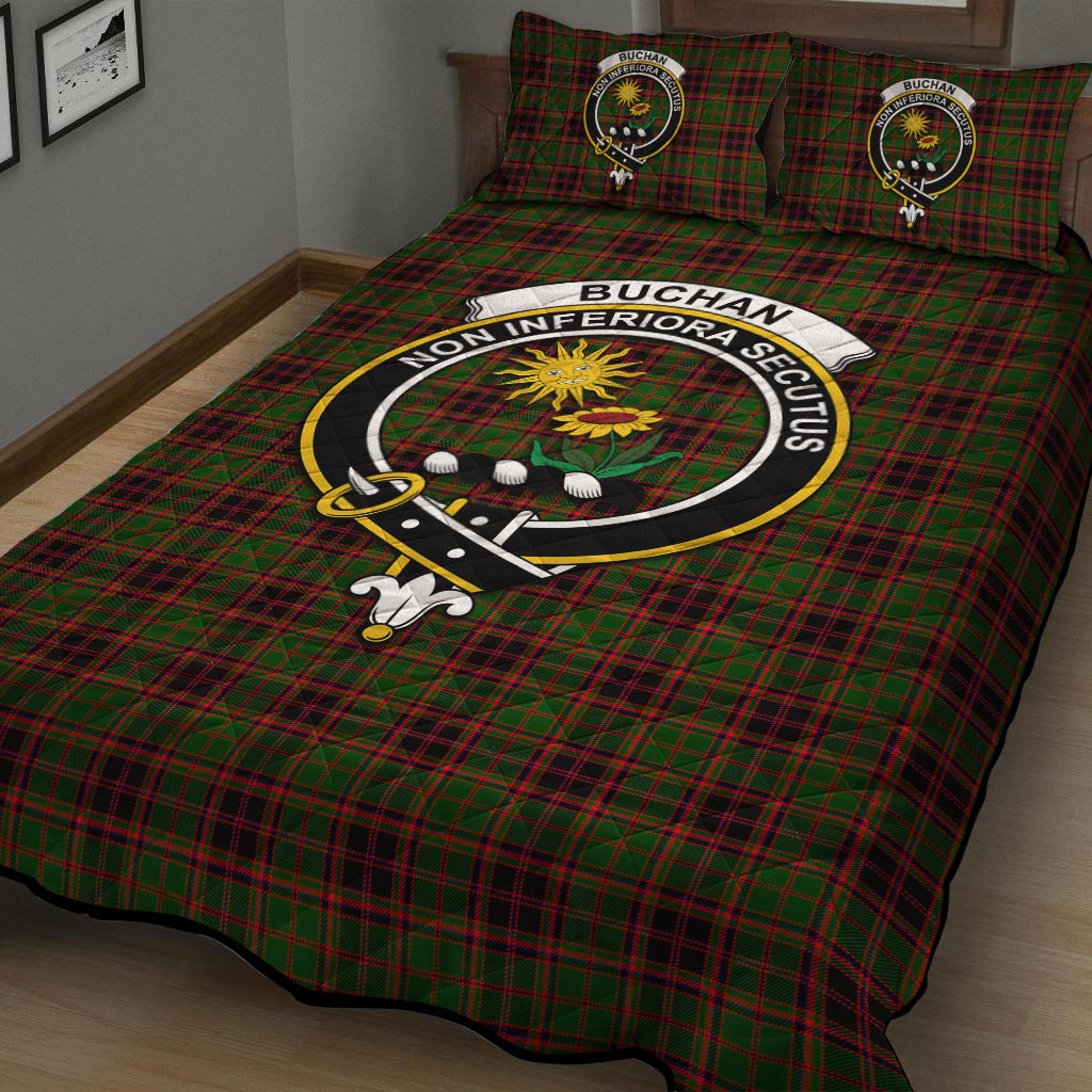 Buchan Tartan Quilt Bed Set with Family Crest - Tartan Vibes Clothing